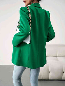 Lapel Collar Long Sleeve Blazer