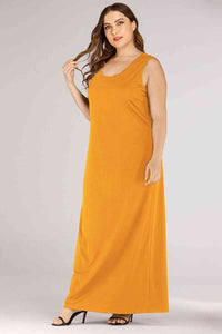 Plus Size Scoop Neck Maxi Tank Dress