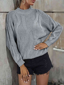 Rib-Knit Mock Neck Sweater - Rags 2 Riches Shop