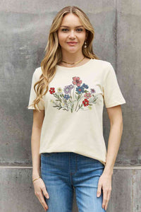 Simply Love Simply Love Full Size Flower Graphic Cotton Tee