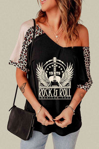 1979 ROCK & ROLL AMERICAN TOUR Graphic V-Neck Tee