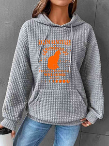 Full Size Graphic Textured Hoodie with Pocket - Rags 2 Riches Shop