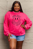 Simply Love Full Size Smiling Face Graphic Sweatshirt - Rags 2 Riches Shop