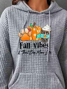 Full Size Graphic Drawstring Hoodie - Rags 2 Riches Shop