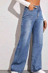 High Waist Wide Leg Jeans - Rags 2 Riches Shop