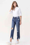 Lovervet Jackie Full Size High Rise Crop Straight Leg Jeans