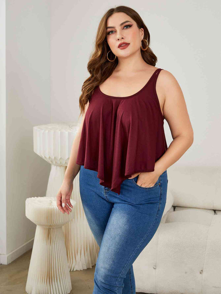 Plus Size Double-Strap Scoop Neck Cami