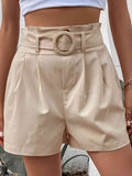 Belted Shorts with Pockets