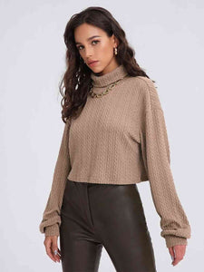 Turtleneck Long Sleeve Top - Rags 2 Riches Shop