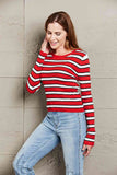 Double Take Striped Round Neck Long Sleeve Top