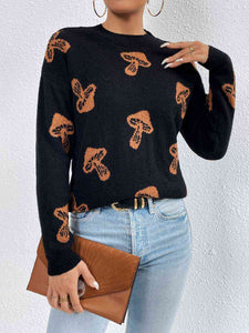 Patterned Drop Shoulder Sweater - Rags 2 Riches Shop