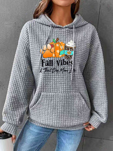 Full Size Graphic Drawstring Hoodie - Rags 2 Riches Shop