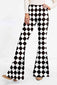 Checkered Flare Leg Pants