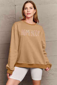 Simply Love Full Size HOMEBODY Graphic Sweatshirt