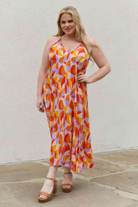 And The Why Full Size Printed Sleeveless Maxi Dress