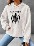 Full Size Turtle Graphic Drawstring Hoodie - Rags 2 Riches Shop