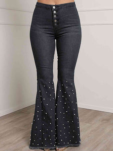 Button Fly Flare Jeans - Rags 2 Riches Shop