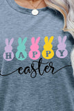 HAPPY EASTER Graphic Round Neck T-Shirt