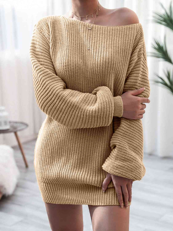 Rib-Knit Mini Sweater Dress - Rags 2 Riches Shop