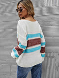 Color Block Boat Neck Knit Top - Rags 2 Riches Shop