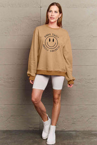 Simply Love Full Size Smiling Face Graphic Sweatshirt - Rags 2 Riches Shop