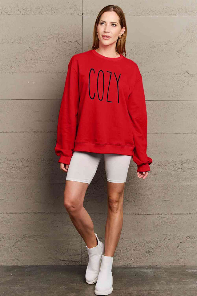 Simply Love Full Size COZY Graphic Sweatshirt