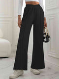 V-Waist Wide Leg Pants