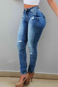 Distressed Long Jeans - Rags 2 Riches Shop