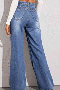 High Waist Wide Leg Jeans - Rags 2 Riches Shop