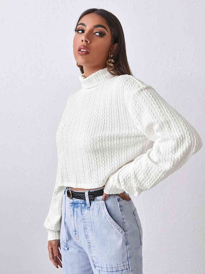 Turtleneck Long Sleeve Top - Rags 2 Riches Shop