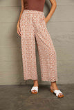 Double Take Polka Dot High Waist Wide Leg Pants with Pockets