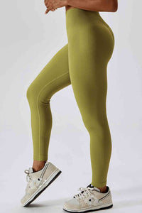 Slim Fit Wide Waistband Long Sports Leggings