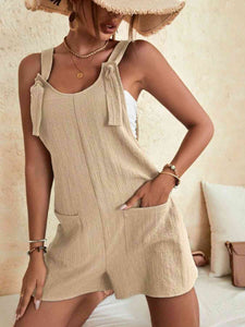 Full Size Scoop Neck Romper with Pockets - Rags 2 Riches Shop