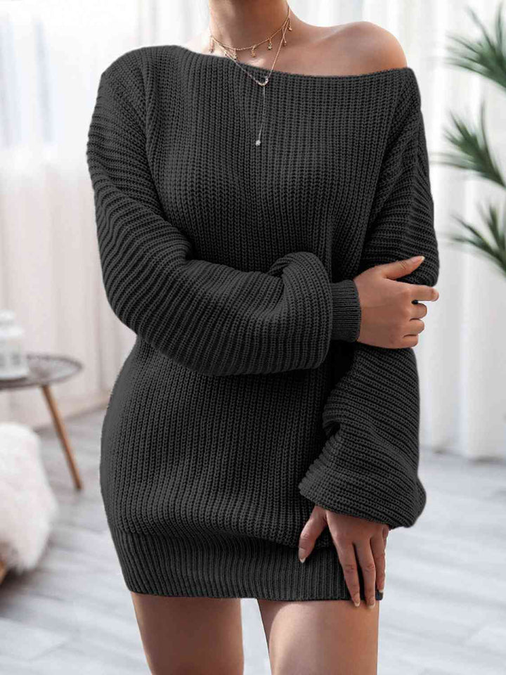 Rib-Knit Mini Sweater Dress - Rags 2 Riches Shop