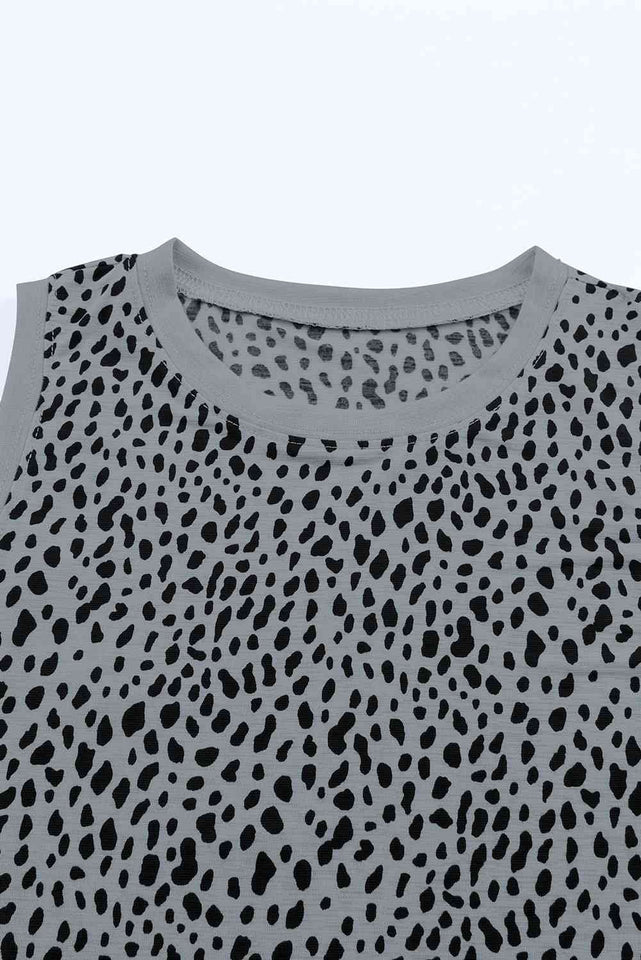 Printed Round Neck Tank