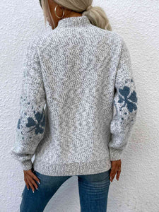 Four Leaf Clover Mock Neck Sweater - Rags 2 Riches Shop