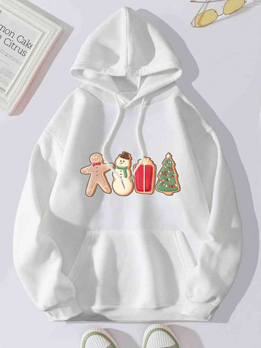 Graphic Drawstring Hoodie with Pocket - Rags 2 Riches Shop