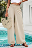 Smocked Wide Leg Pants with Pockets