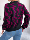 Round Neck Long Sleeve Sweater - Rags 2 Riches Shop