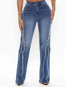 Raw Hem High Waist Jeans - Rags 2 Riches Shop