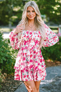 Floral Square Neck Layered Dress - Rags 2 Riches Shop