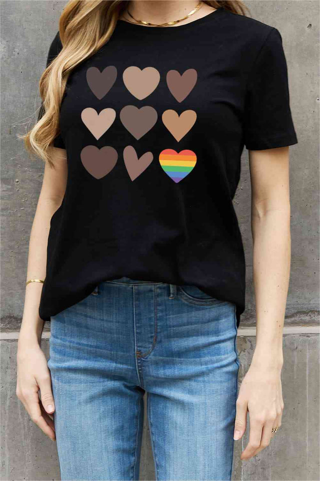 Simply Love Simply Love Full Size Heart Graphic Cotton Tee