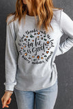 Graphic Round Neck Long Sleeve T-Shirt