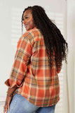 Double Take Plaid Dropped Shoulder Shirt