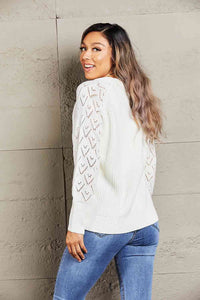 Double Take Rib-Knit Plunge Raglan Sleeve Cardigan