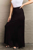 Culture Code For The Day Full Size Flare Maxi Skirt in Black