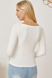 Square Neck Long Sleeve T-Shirt