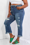 RISEN Full Size Undone Chic Straight Leg Jeans