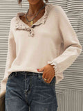 Ruffled Quarter-Button Sweater - Rags 2 Riches Shop