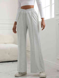 V-Waist Wide Leg Pants